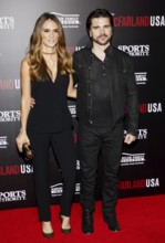 Juanes and Karen Martinez at the Los Angeles premiere of 'McFarland, USA' held at the El Capitan