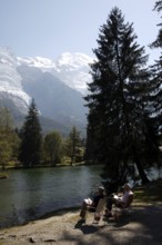 Chamonix, view of the Mont Blanc massif