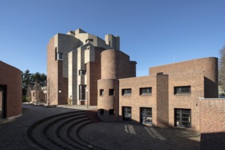 Cologne, district Lindenthal, catholic parish church Christi Auferstehung, view from southeast