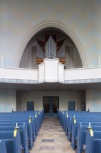 1927-1929, Ernst and Günther Paulus, Interior with organ loft, St., Sankt, Saint