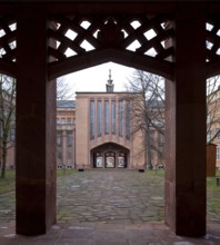 Built in 1925-29, passageway in the east wing with a view into the eastern courtyard of honour to