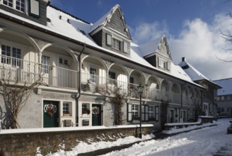 Essen, Margaretenhöhe housing estate in the snow