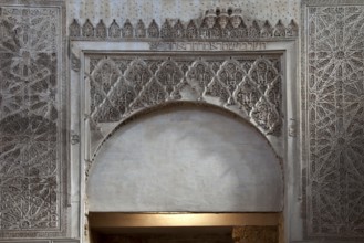 Cordoba, synagogue. Wall design in Mudejar style with supraporte