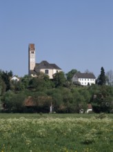 Parish church and rectory from the south, St., Sankt, Saint