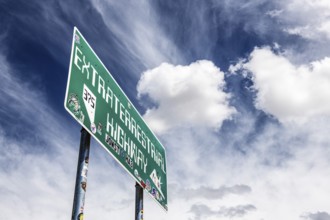 Extraterrestrial Highway sign, Nevada, USA, North America