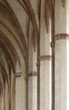 View from the organ loft to the southern nave pillars, St., Sankt, Saint