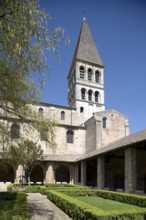 View from the cloister to the crossing tower, St., Sankt, Saint