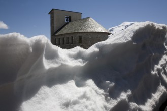 Italy S-Tyrol Stilfser Joch 2757m Chapel, St., Sankt, Saint