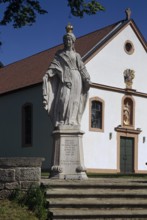 Wildflecken. Maria Ehrenberg. Stairway to the pilgrimage church from 1736. 254 steps and three