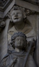 Freiberg/Saxony Cathedral Golden Gate 1225-30 left vault King Solomon above boy's head, St., St.,