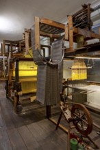 Krefeld, House of Silk Culture, former Hubert Gotzes parament weaving mill, now a museum. Weaving