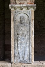 Moissac, Saint-Pierre Abbey, cloister, marble relief