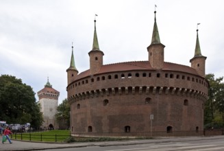 Barbican from the north-east, considered the largest Gothic defence defence tower in Europe