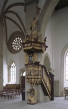 Schweinfurt, St Johannis. Baroque pulpit from 1694, St., Sankt, Saint