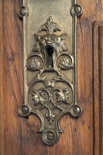 Door fitting with wolf's head, the heraldic animal of the Wolff-Metternich family