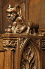 Choir stalls, (1505-1508), Devil with large inkwell, St., Saint, Saint