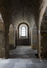 Crypt, view to the west, St., Saint, Saint