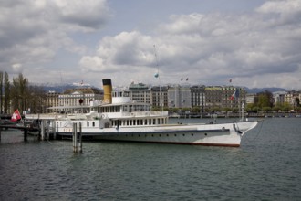 Geneva, steamer VEVEY on Lake Geneva