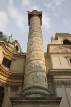 Reliefs on the triumphal columns by Johann Christoph Mader (1724-1730), scenes from the life of St