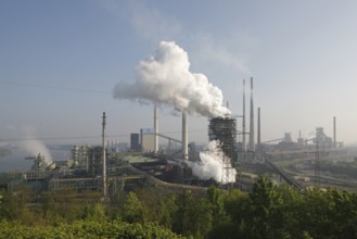 View of the Schwelgern coking plant and blast furnace works (known as the Hamborn furnace group)