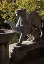 Main construction period 1907-1915 by Bernhard Sehring, viewing pulpit with sculptures of winged