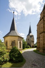 Cemetery chapel, Tor tor and church from the east, St, Saint, Saint