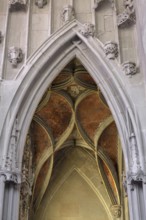 Constance, cathedral, chapels in the north aisle, view from the Welser Chapel into the vault of the