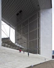 Office and conference building LA GRANDE ARCHE, 1984-89 by Johan Otto von Spreckelsen, cube-shaped