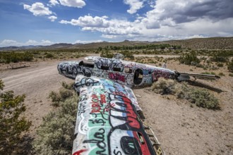 Aircraft wreck near Goldfield, Nevada, USA, North America