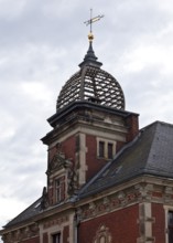 Wurzen Saxony former post office 58734 Built in 1890 Tower dome with insulators for telephone lines