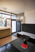 Utrecht, Rietveld-Schröder House or Schröder House, 1924 by Gerrit Rietveld, interior on the upper