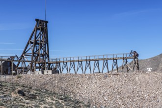 Mine with conveyor belts, Tonopah, Nevada, USA, North America