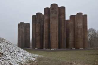 Biotowers for dephenolisation (treatment of process wastewater), 1950s, height 22m