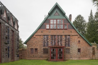 Jesteburg, Bossard art centre, studio house, built 1912-1914 by Johann Michael Bossard, on the left