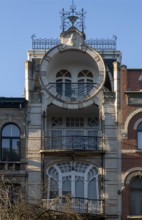 Antwerp, Art Nouveau houses in the Cogels Osylei, in front Quinten Matsys House, built around 1904