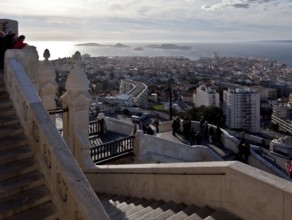 Marseille, view from the Basilique Notre-Dame-de-la-Garde to the Frioul Islands