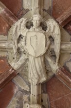 North wing of the cloister, angel as keystone in the vault, St., Sankt, Saint