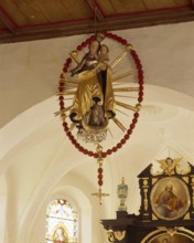 Tännesberg. Pilgrimage church of St Jodok from 1690, Madonna in the rosary around 1720, St, Sankt,