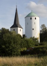 In front of witch tower from north-west, St., Sankt, Saint