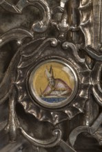 Icon of the Virgin Mary in the German Blade Museum, detail of the medallion