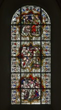 South transept window from 1901/1902 with scenes from the life of the Apostle James the Elder