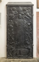 Brauweiler near Pulheim, St Nicholas Abbey Church, tower hall, tomb slab