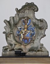 Built in 1763, demolished in 1863, rebuilt in 1998, town coat of arms of Hirschberg