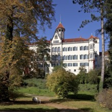 Waldenburg Saxony Castle 58360 South wing seen from the park built 1855-59 rebuilt 1909-13