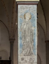 Brauweiler near Pulheim, Abbey Church of St Nicholas, northern nave wall, fresco on the 3rd pillar,