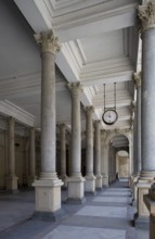 Czech Rep Karlovy Vary/Karlsbad Mill Fountain Colonnade. Longitudinal view. Built 1871-1881 by