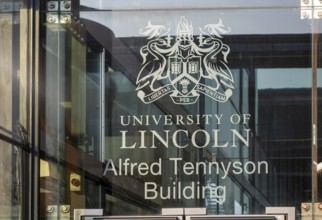 The Alfred Tennyson Building, University of Lincoln, Lincoln, Lincolnshire, England, UK Libertas