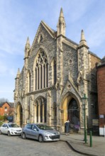 Gothic architecture of Bailgate Wesleyan Methodist Church building, Bailgate, city of Lincoln,