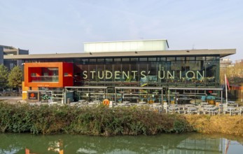 Students' Union building, Brayford campus, University of Lincoln, city of Lincoln, Lincolnshire,