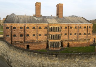 Exterior of Victorian jail museum, Lincoln Castle, city of Lincoln, Lincolnshire, England, UK